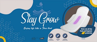 LOGO- STAY GROW SANITARY PADS